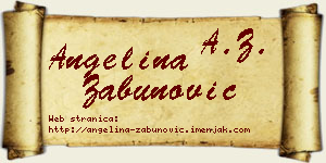 Angelina Zabunović vizit kartica